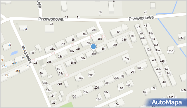 Warszawa, Przewodowa, 38h, mapa Warszawy