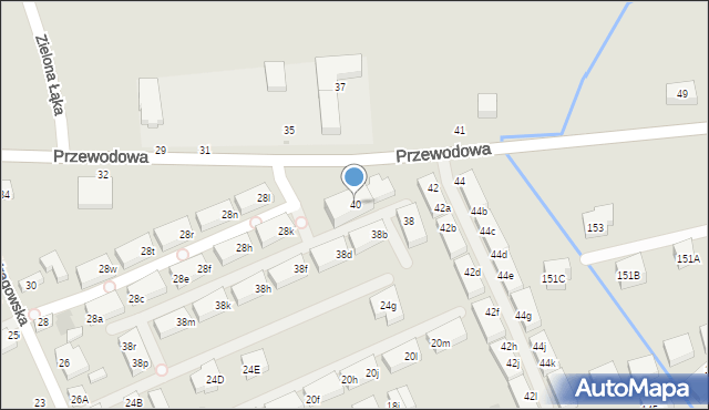 Warszawa, Przewodowa, 40, mapa Warszawy