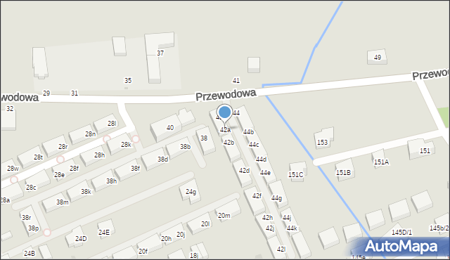 Warszawa, Przewodowa, 42a, mapa Warszawy