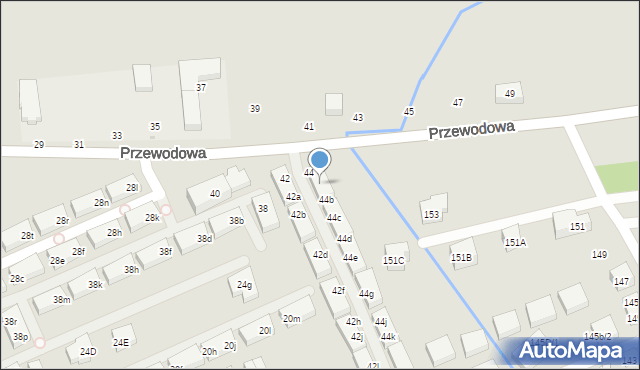Warszawa, Przewodowa, 44a, mapa Warszawy