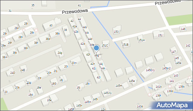 Warszawa, Przewodowa, 44g, mapa Warszawy