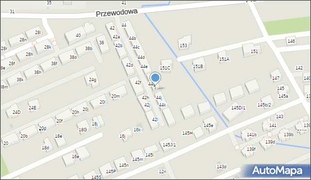 Warszawa, Przewodowa, 44h, mapa Warszawy