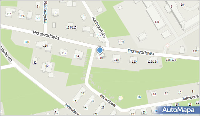 Warszawa, Przewodowa, 116, mapa Warszawy