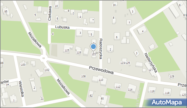 Warszawa, Przewodowa, 121, mapa Warszawy