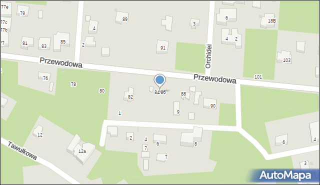 Warszawa, Przewodowa, 84/86, mapa Warszawy
