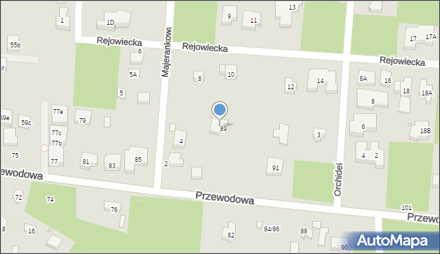 Warszawa, Przewodowa, 89A, mapa Warszawy