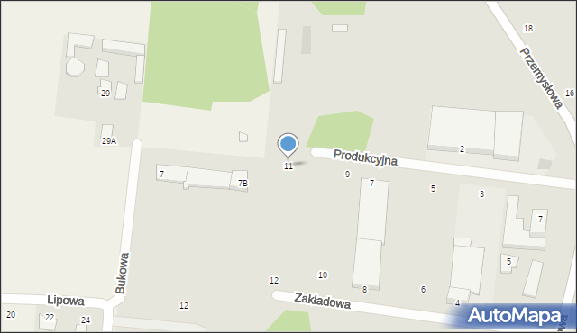 Wasilków, Produkcyjna, 11, mapa Wasilków