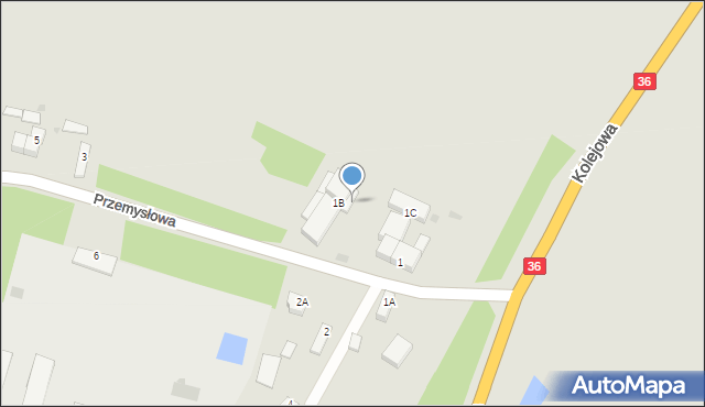 Wąsosz, Przemysłowa, 1d, mapa Wąsosz