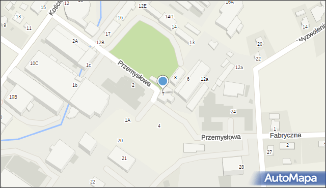 Węgierska Górka, Przemysłowa, 7, mapa Węgierska Górka