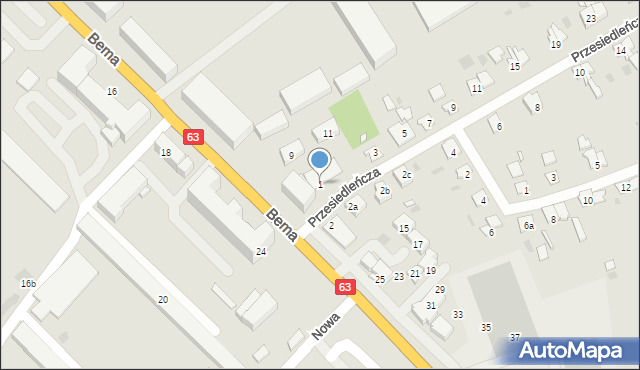 Węgorzewo, Przesiedleńcza, 1, mapa Węgorzewo