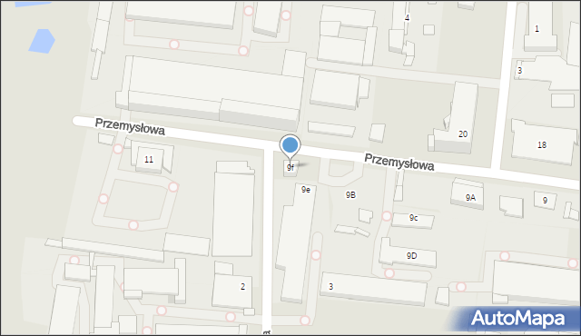 Węgrów, Przemysłowa, 9f, mapa Węgrów