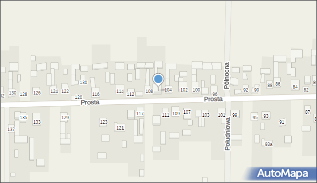 Węgrzynów, Prosta, 106, mapa Węgrzynów