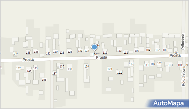 Węgrzynów, Prosta, 120, mapa Węgrzynów