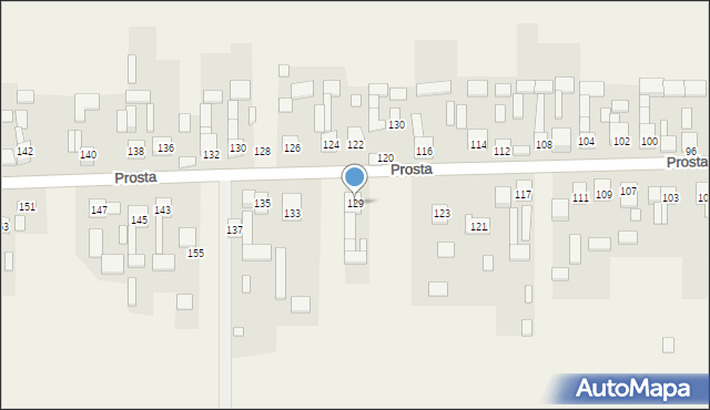 Węgrzynów, Prosta, 129, mapa Węgrzynów