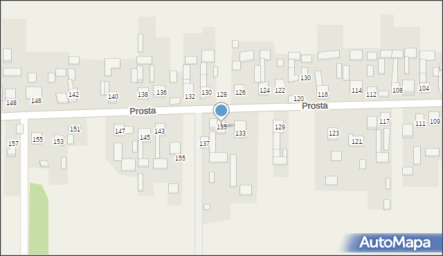 Węgrzynów, Prosta, 135, mapa Węgrzynów