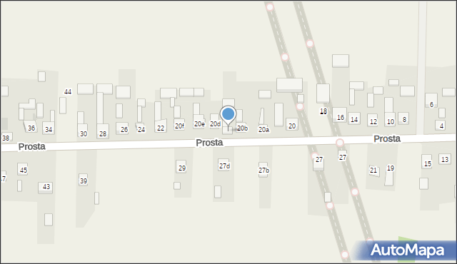 Węgrzynów, Prosta, 20c, mapa Węgrzynów