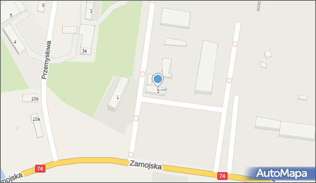 Werbkowice, Przemysłowa, 2, mapa Werbkowice