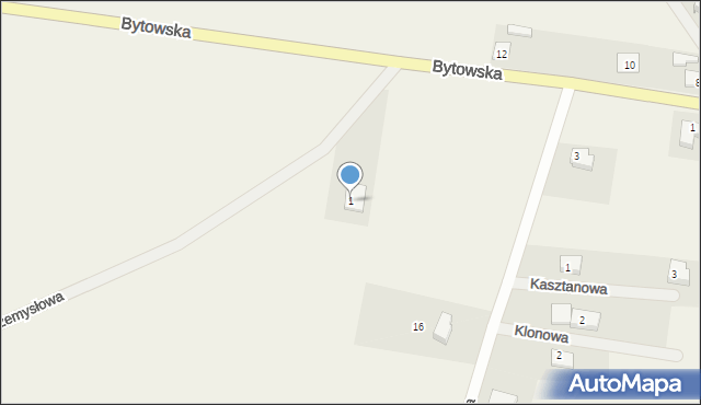 Węsiory, Przemysłowa, 1, mapa Węsiory