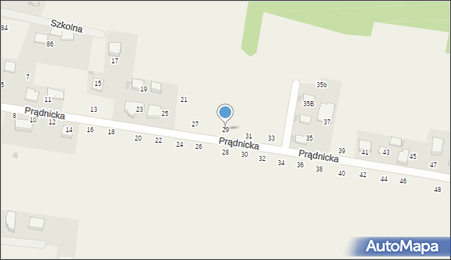 Wielka Wieś, Prądnicka, 29, mapa Wielka Wieś