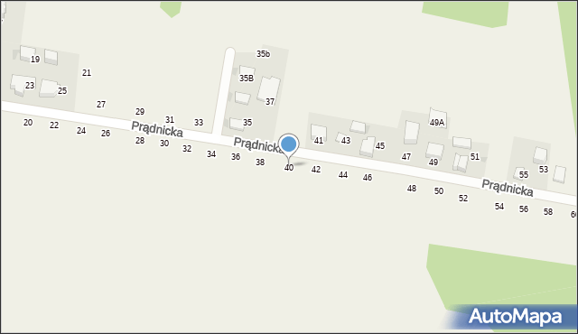 Wielka Wieś, Prądnicka, 40, mapa Wielka Wieś