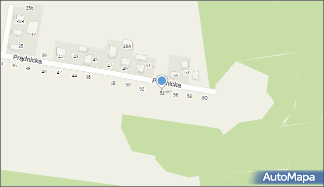 Wielka Wieś, Prądnicka, 54, mapa Wielka Wieś