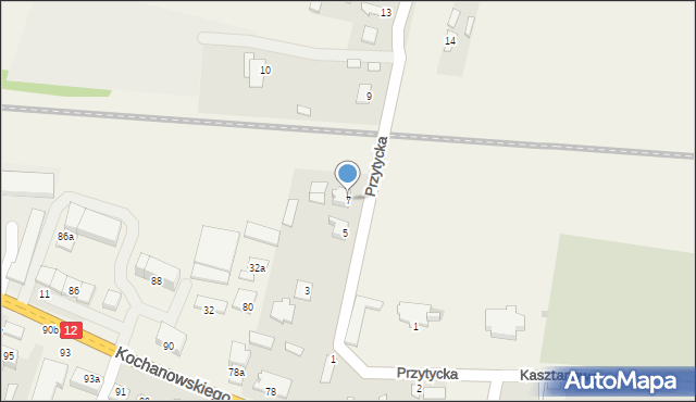 Wieniawa, Przytycka, 7, mapa Wieniawa