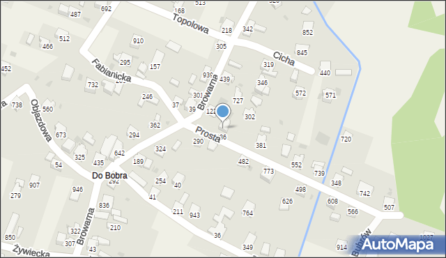 Wieprz, Prosta, 554, mapa Wieprz