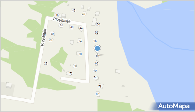 Wierzbica, Przydatek, 62, mapa Wierzbica