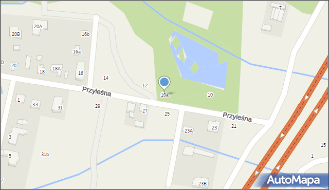 Wilcza Góra, Przyleśna, 10a, mapa Wilcza Góra