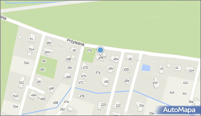 Wilcza Góra, Przyleśna, 47F, mapa Wilcza Góra