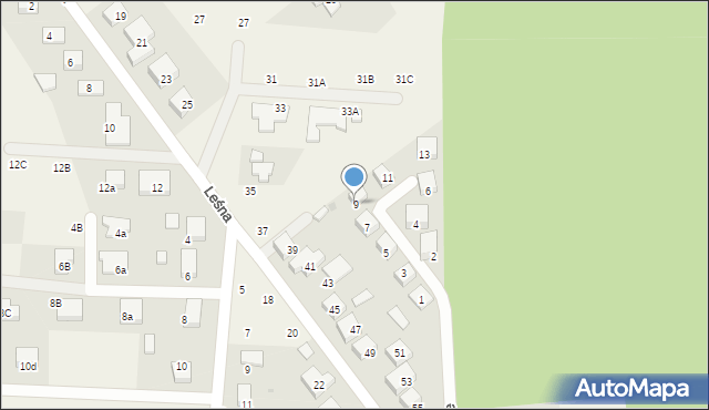 Wisznia Mała, Przy Dębie, 9, mapa Wisznia Mała