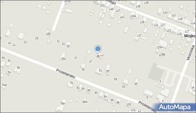 Wojkowice, Proletariatu, 49, mapa Wojkowice