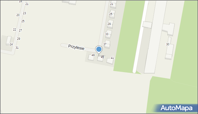 Wojnowice, Przylesie, 47, mapa Wojnowice