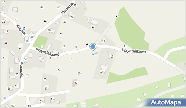 Wola Filipowska, Przydziałkowa, 12, mapa Wola Filipowska