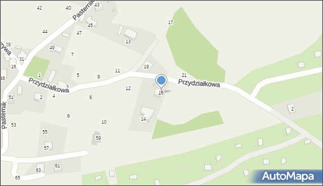 Wola Filipowska, Przydziałkowa, 16, mapa Wola Filipowska