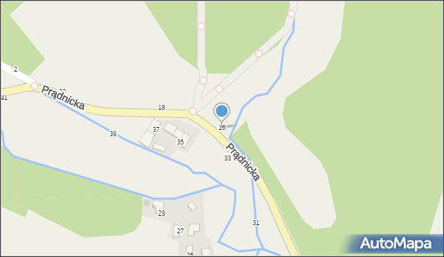 Wola Kalinowska, Prądnicka, 16, mapa Wola Kalinowska