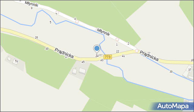 Wola Kalinowska, Prądnicka, 24, mapa Wola Kalinowska