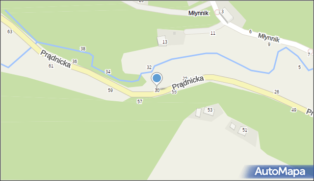 Wola Kalinowska, Prądnicka, 30, mapa Wola Kalinowska