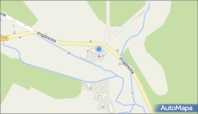 Wola Kalinowska, Prądnicka, 35, mapa Wola Kalinowska