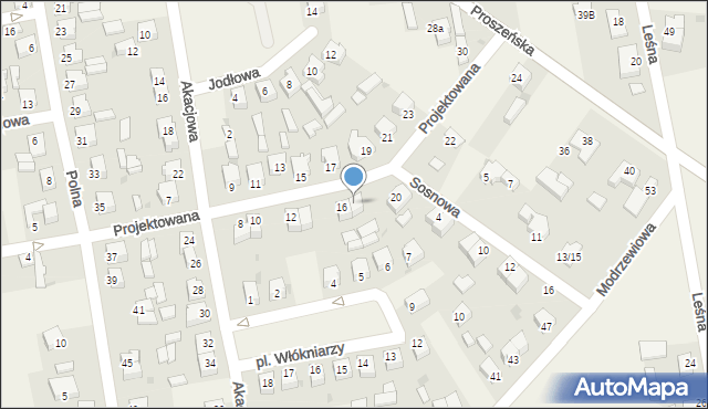 Wola Moszczenicka, Projektowana, 18, mapa Wola Moszczenicka
