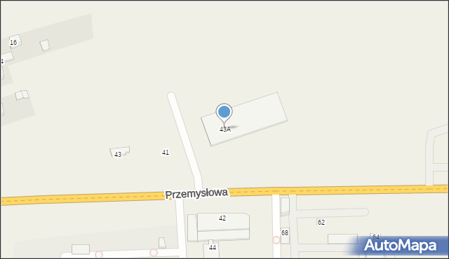 Wola Rębkowska, Przemysłowa, 43A, mapa Wola Rębkowska