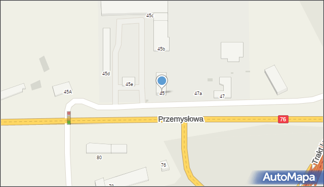 Wola Rębkowska, Przemysłowa, 45, mapa Wola Rębkowska