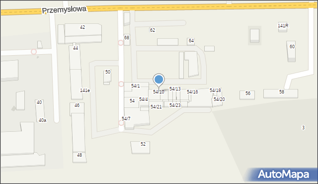 Wola Rębkowska, Przemysłowa, 54/10, mapa Wola Rębkowska