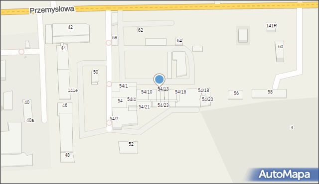 Wola Rębkowska, Przemysłowa, 54/12, mapa Wola Rębkowska