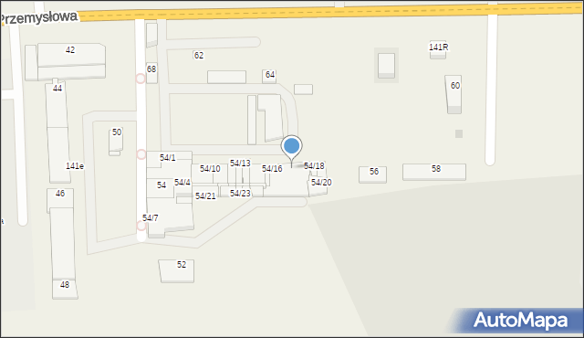 Wola Rębkowska, Przemysłowa, 54/17, mapa Wola Rębkowska