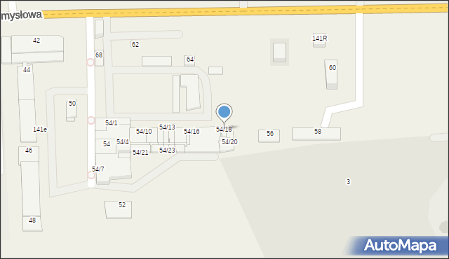 Wola Rębkowska, Przemysłowa, 54/18, mapa Wola Rębkowska