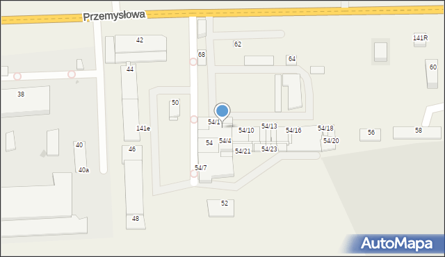 Wola Rębkowska, Przemysłowa, 54/2, mapa Wola Rębkowska