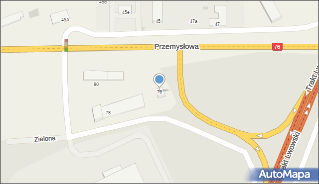 Wola Rębkowska, Przemysłowa, 76, mapa Wola Rębkowska