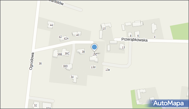 Wolica, Przerąbkowska, 13C, mapa Wolica