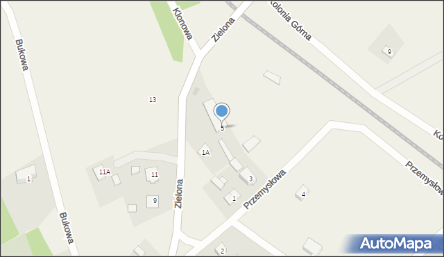 Woszczele, Przemysłowa, 5, mapa Woszczele